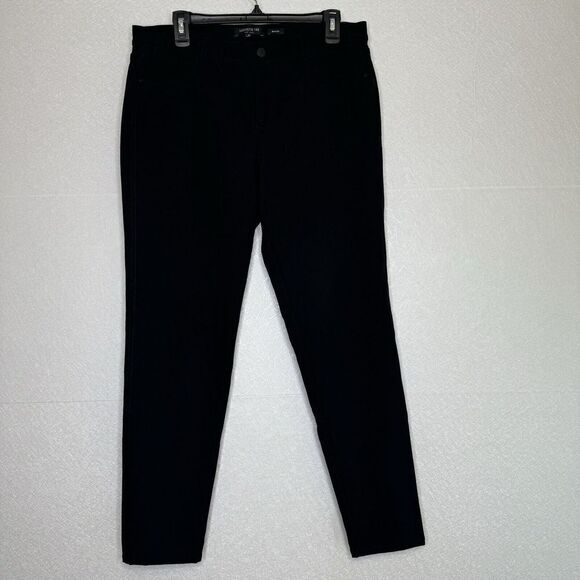 Lafayette 148 New York Mercer Acclaimed Stretch Skinny Ankle Pants Black 12 - Picture 2 of 6